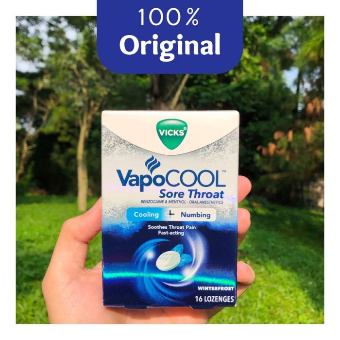 Jual Vicks Vapocool Sore Throat Winterfrost Original Shopee Indonesia