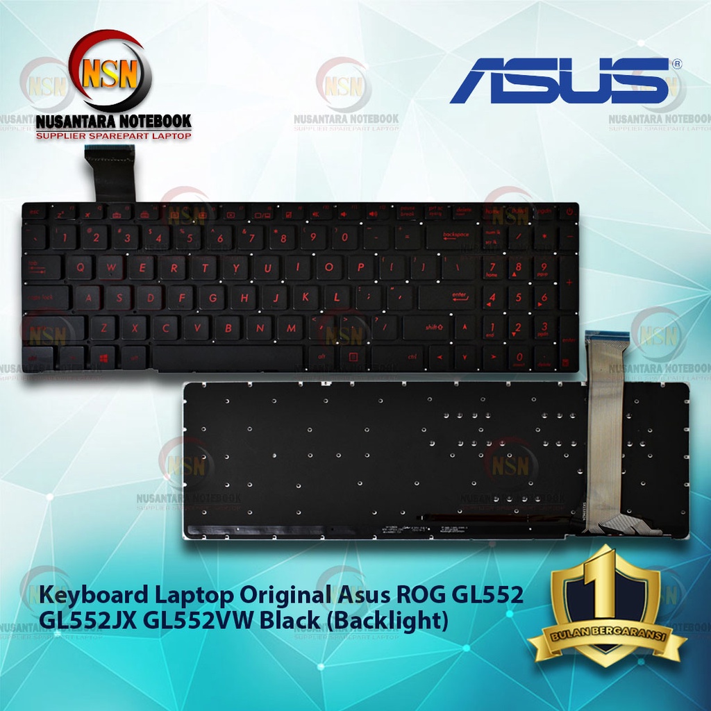 Jual Keyboard Asus Rog Gl552 Gl552jx Gl552vw Gl552vx Black With