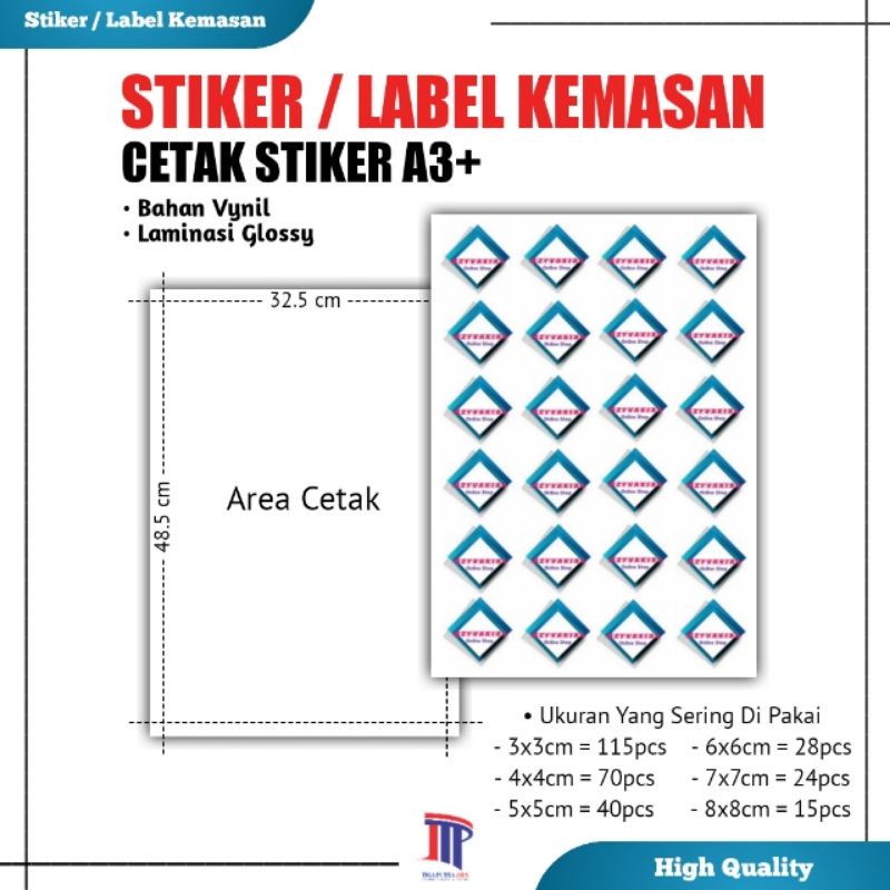 Jual Stiker Label Kemasan / Cetak Stiker Vinyl / Cetak Label | Shopee ...