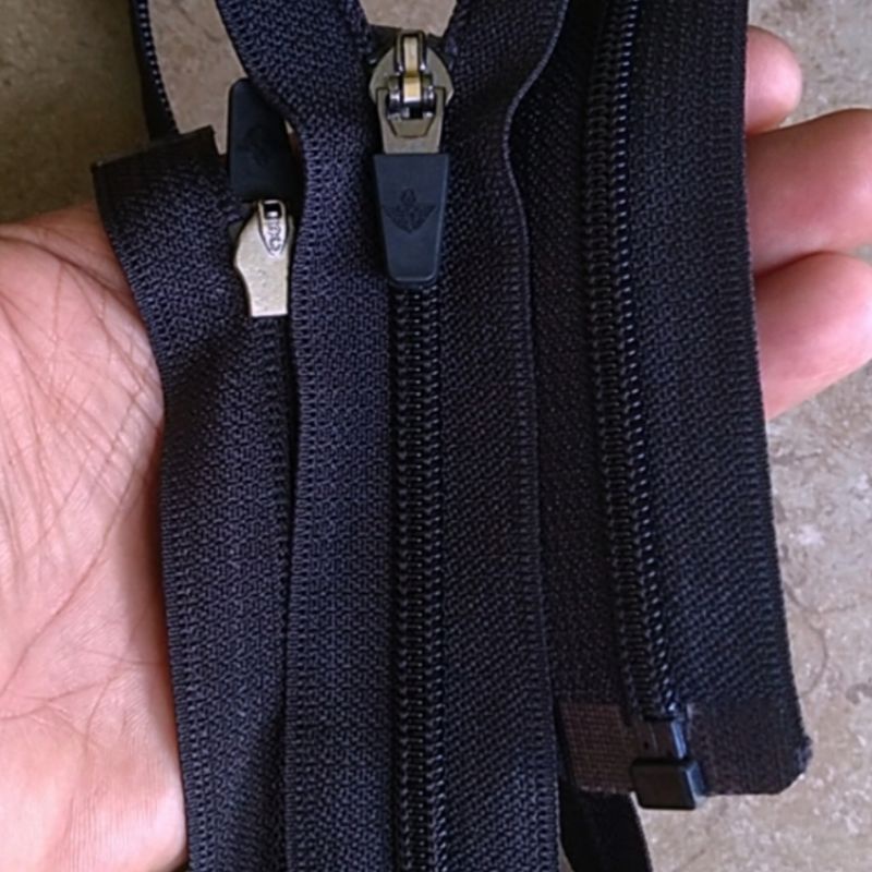 Jual Resleting YKK Zipper Korea Jaket Sweater Gigi Halus Hitam 42 s/d