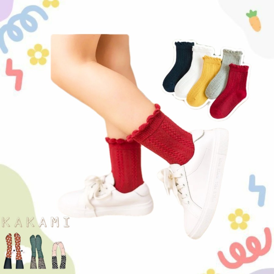 Jual Kids Baby Girl Ruffle Socks Basic / kaos kaki anak perempuan renda