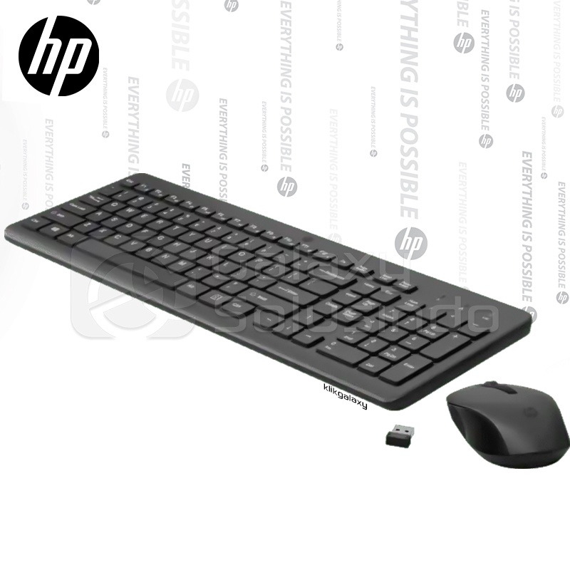 Jual hp 330 wireless keyboard and mouse combo with led indicators