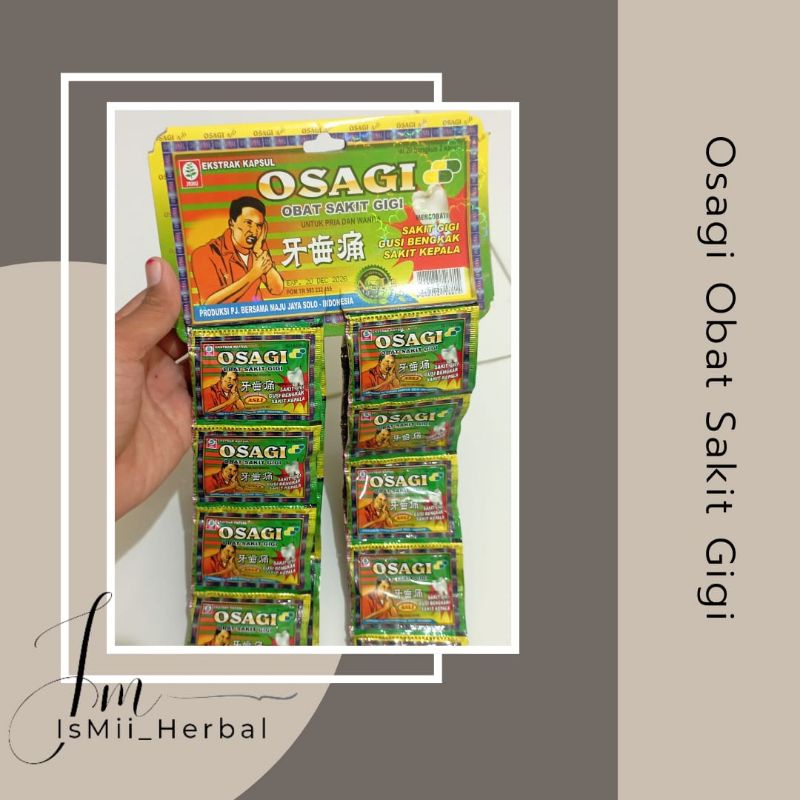 Jual Obat Sakit Gigi Dan Gusi Bengkak Osagi Rentengan Ismii Herbal