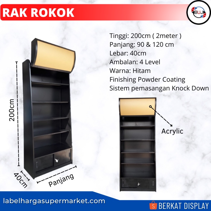 Jual RAK ROKOK - BACK WALL - RAK BELAKANG MEJA KASIR | Shopee Indonesia