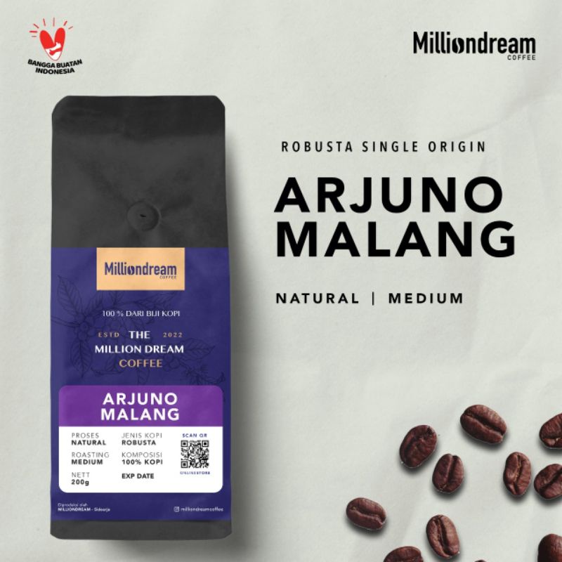 Jual Kopi Arjuno Blend Robusta Dan Arabika Malang Million Dream Coffee