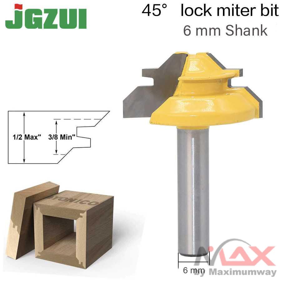 Jual JGZUI Milling Cutter kayu Mata Bor Drill Bit 45 Degree Lock Mitter ...