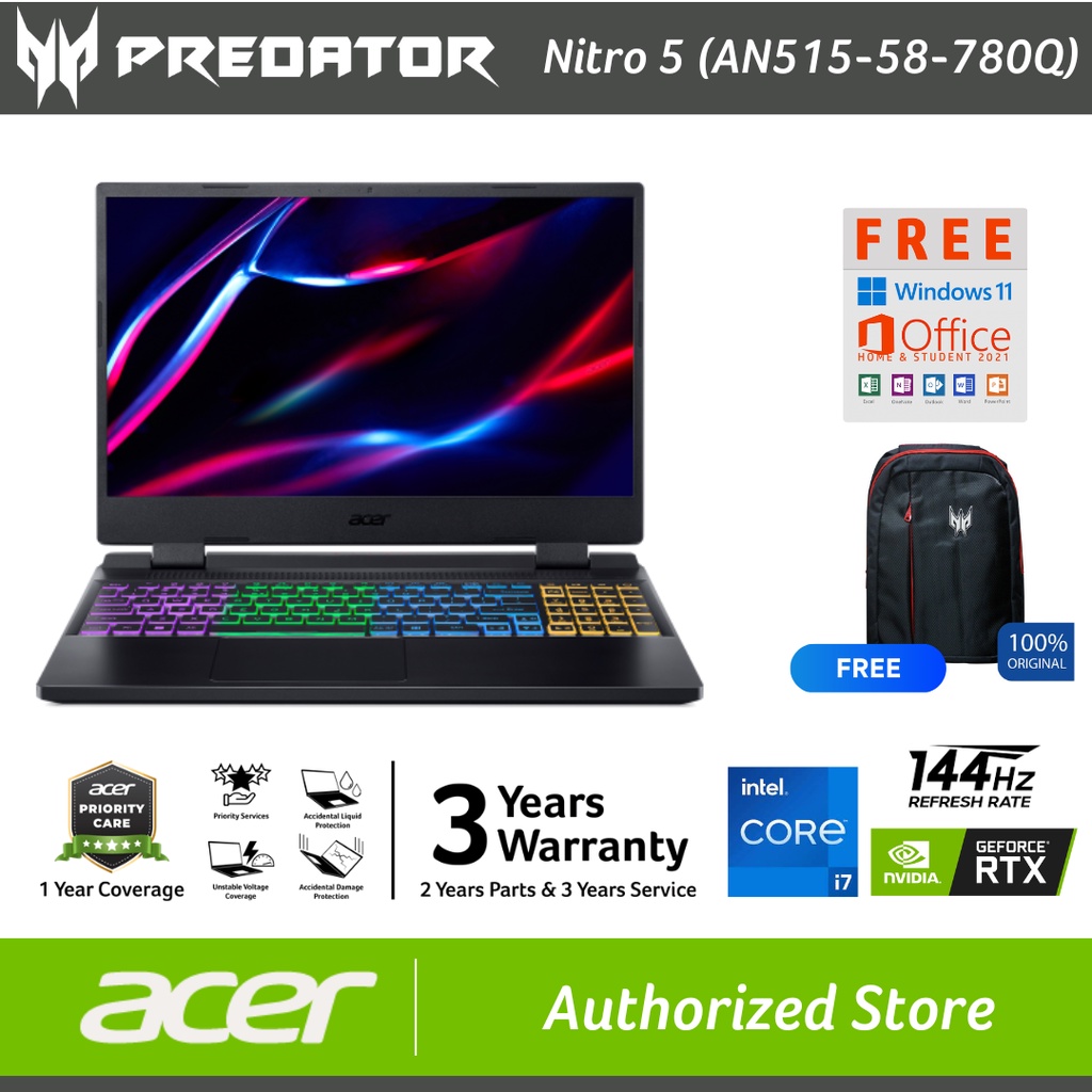 Jual Acer Nitro 5 AN515-58-780Q I7-12700H-RTX3050-16GB-512GB SSD-Win 11 ...