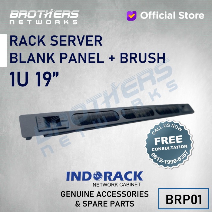 Jual Port Brush Blank Panel 1U 19" - Indorack Brp01 Cable Management ...