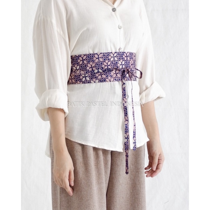 Jual Belt Simple Obi Belt Batik Pastel Bahan Viscose Tenun (Pilih ...