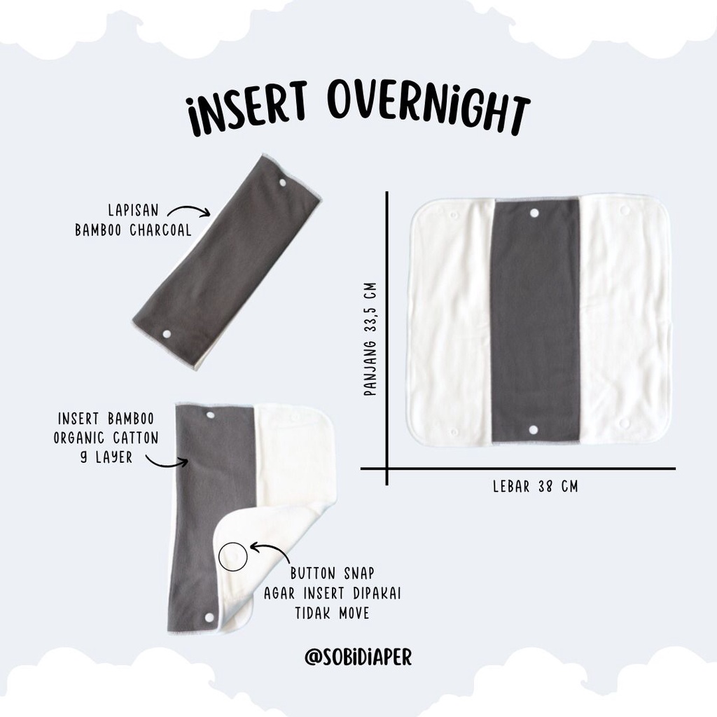 Jual Insert Overnight Sobi Diaper (1pc/satuan) | Shopee Indonesia