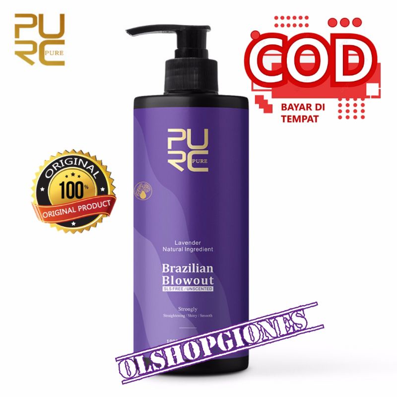 Jual Pelurus Rambut Keratin PURC LAVENDER 1000ML 500ML Hair