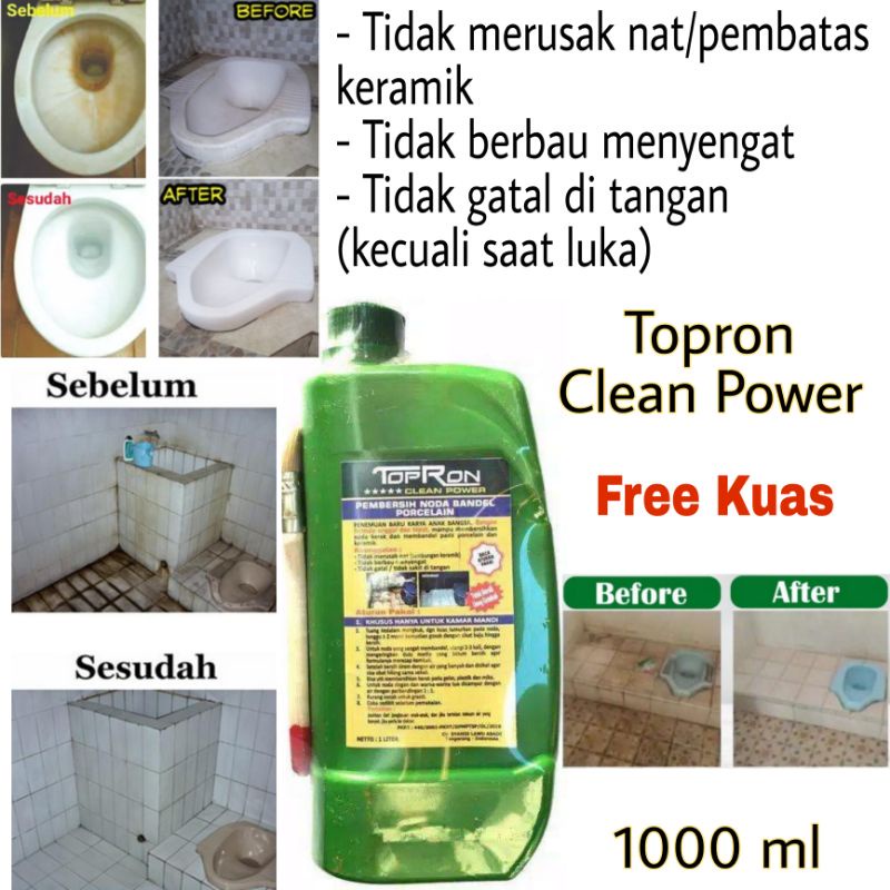 Jual TOPRON Clean Power Original Pembersih Kerak Kamar keramik Mandi ...