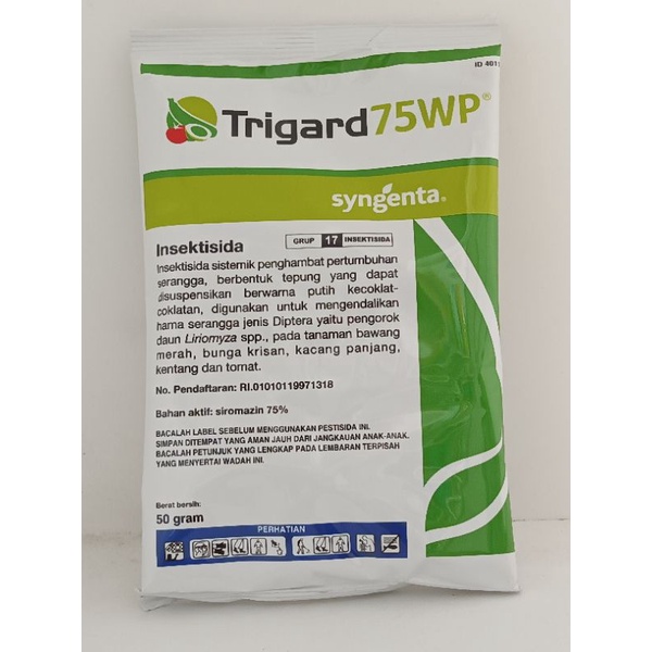 Jual INSEKTISIDA TRIGARD 75 WP 50 gr siromazin 75% | Shopee Indonesia