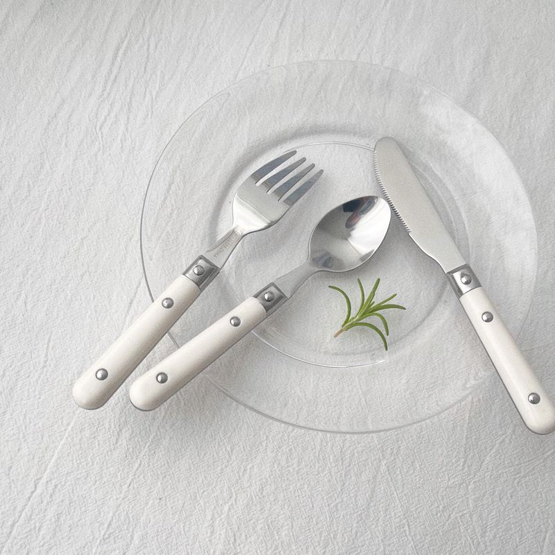 Jual Sendok Putih Set Estetikaesthetic White Cutlery Setsendok Garpu