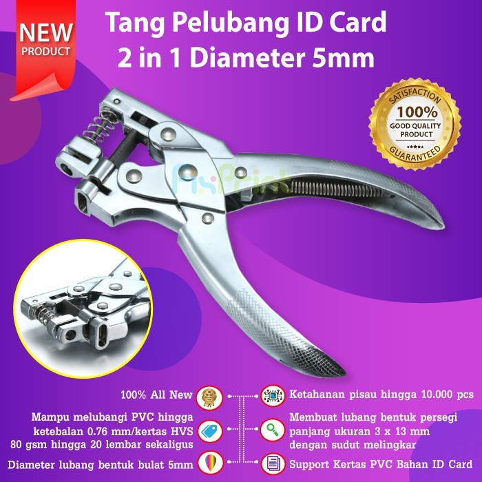 Jual Kol Tang Alat Pelubang Id Card 2 In 1 Alwin (Oval Dan Lingkaran ...