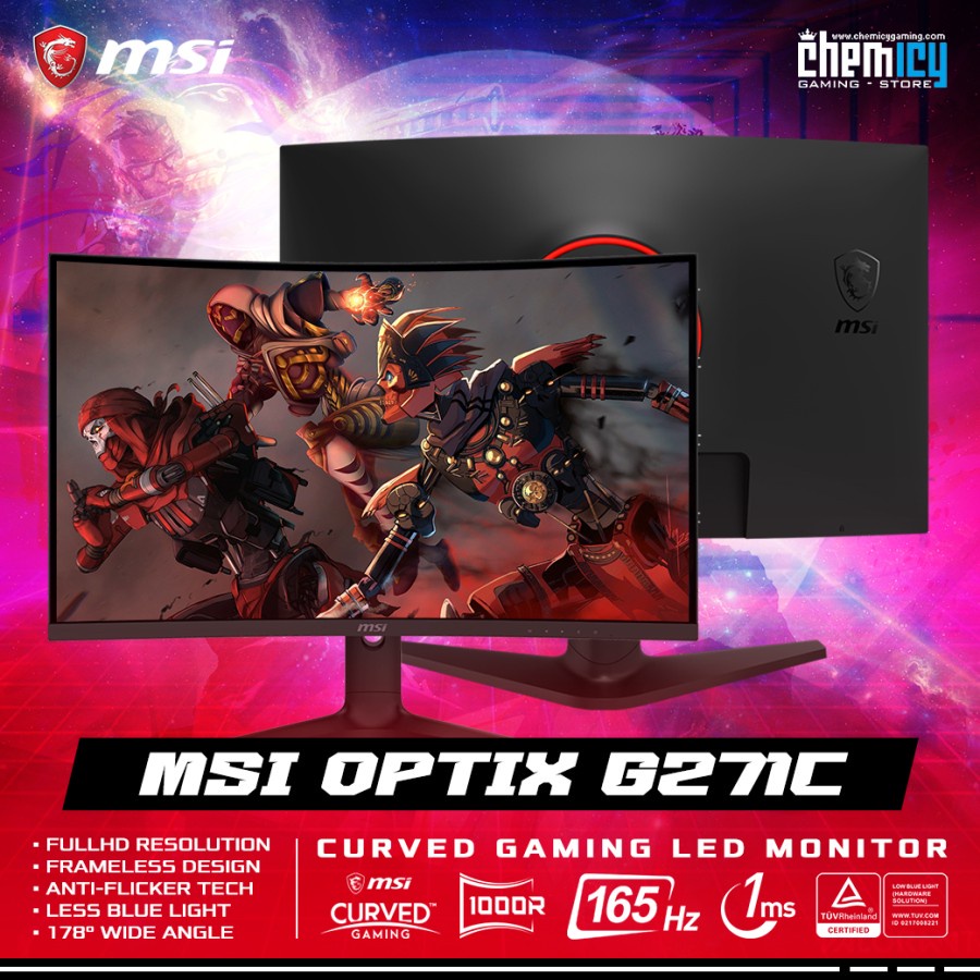Jual MSI Optix G271C 27inch 165Hz FreeSync Curved Gaming Monitor ...