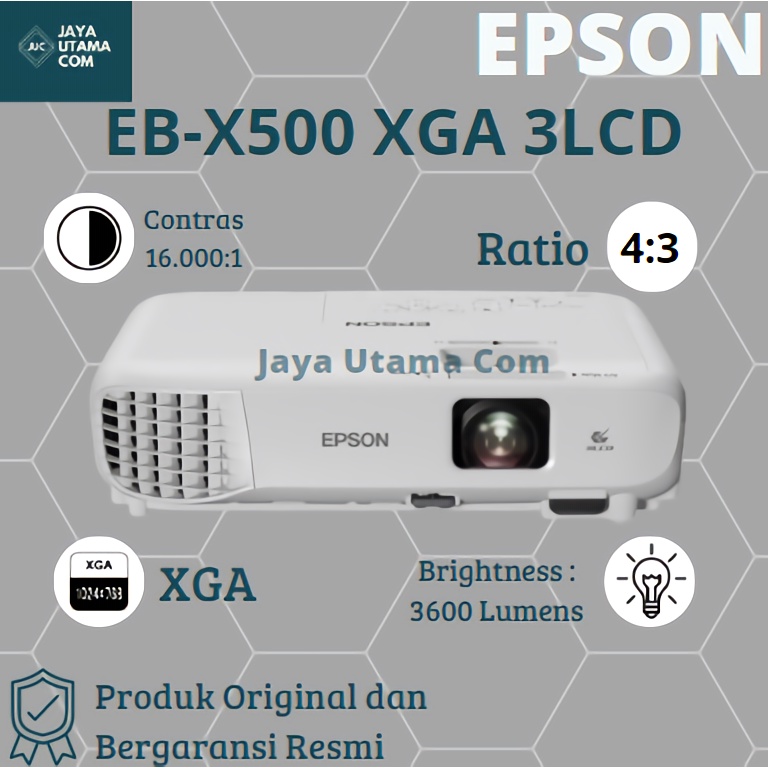 Jual PROYEKTOR PROJECTOR EPSON EB X500 EB-X500 GARANSI RESMI EPSON ...