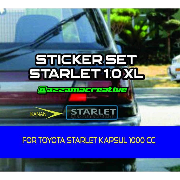 Jual Stiker Toyota Starlet Kapsul 1.0 XL | Shopee Indonesia