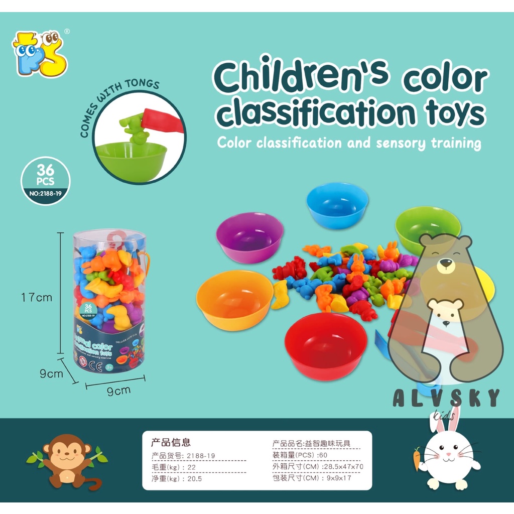 Jual CLASSIFICATION TOYS WITH BOWL SET / MAINAN PENGENALAN WARNA DAN ...