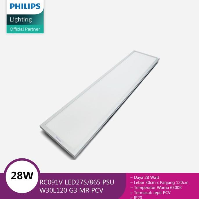 Jual Philips Lampu Panel LED RC091V LED27S/865 PSU W30L120 G3 MR PCV ...