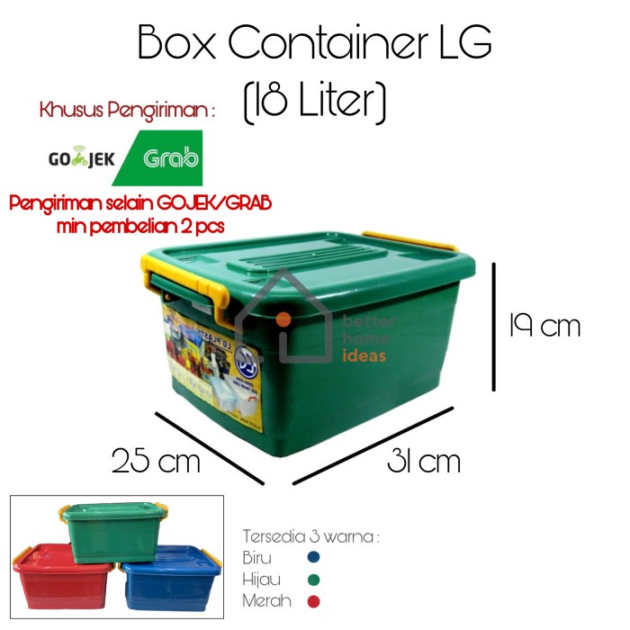 Jual Box Container Lg Plastic Liter Shopee Indonesia