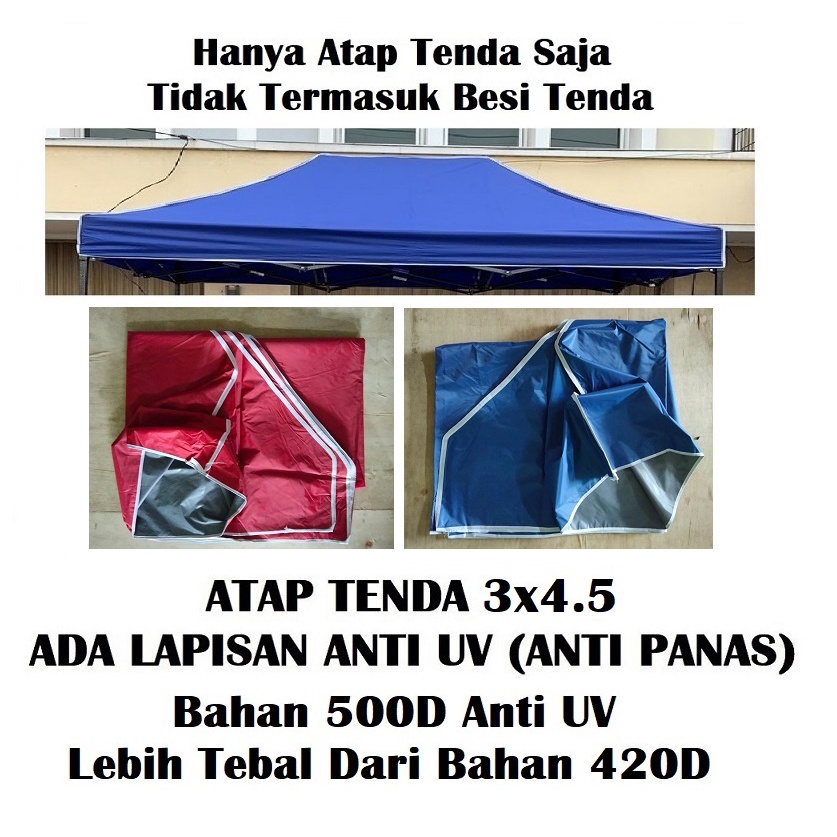 Jual Terpal Atap Tenda Ukuran 3x4.5 Anti Panas (Bahan Polyester 500D ...