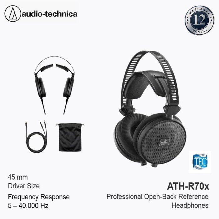 Jual Audio-Technica ATH - R70x BLACK | Shopee Indonesia