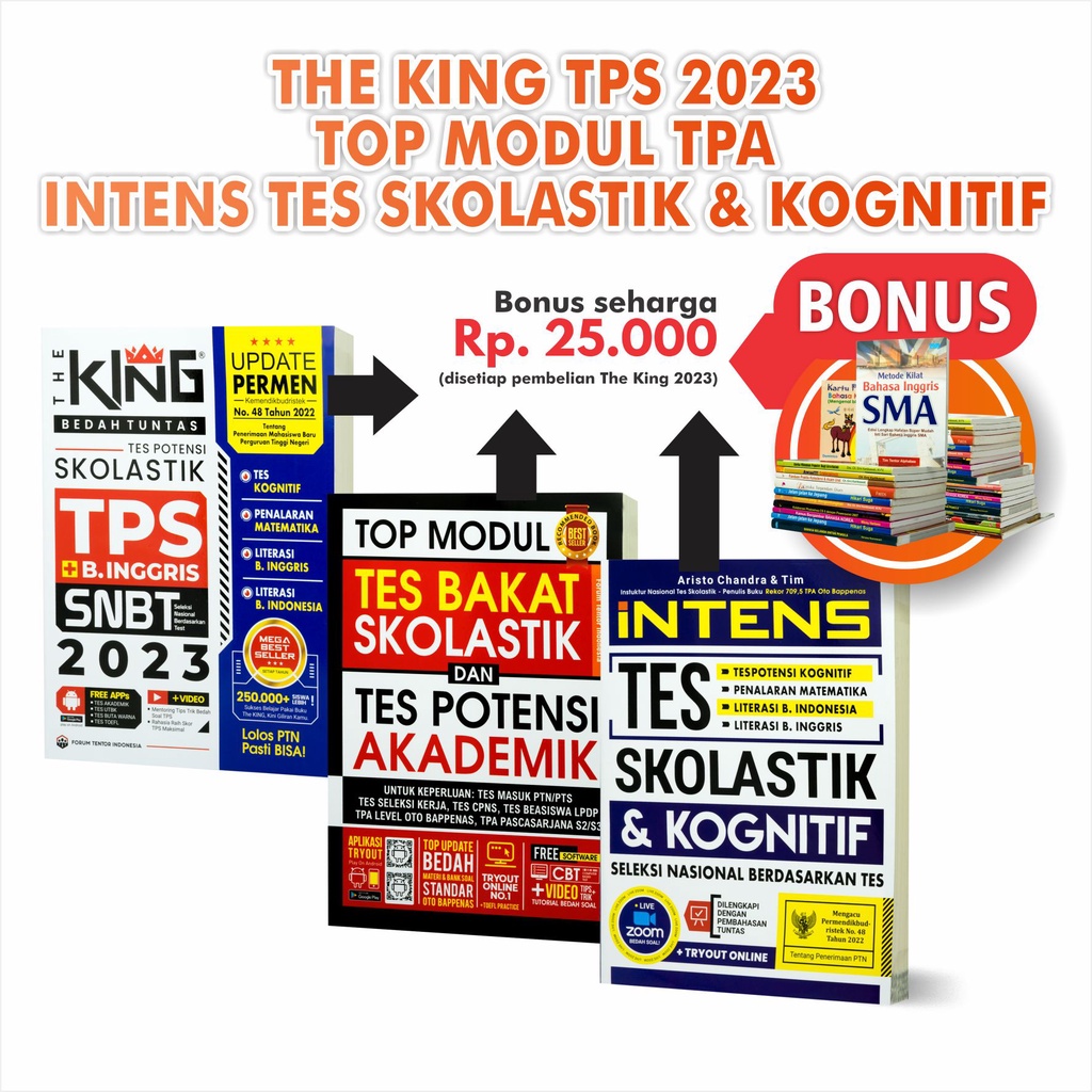 Jual Buku The King 2023 Bedah Tuntas Skolastik TPS Intens Tes Skolastik ...