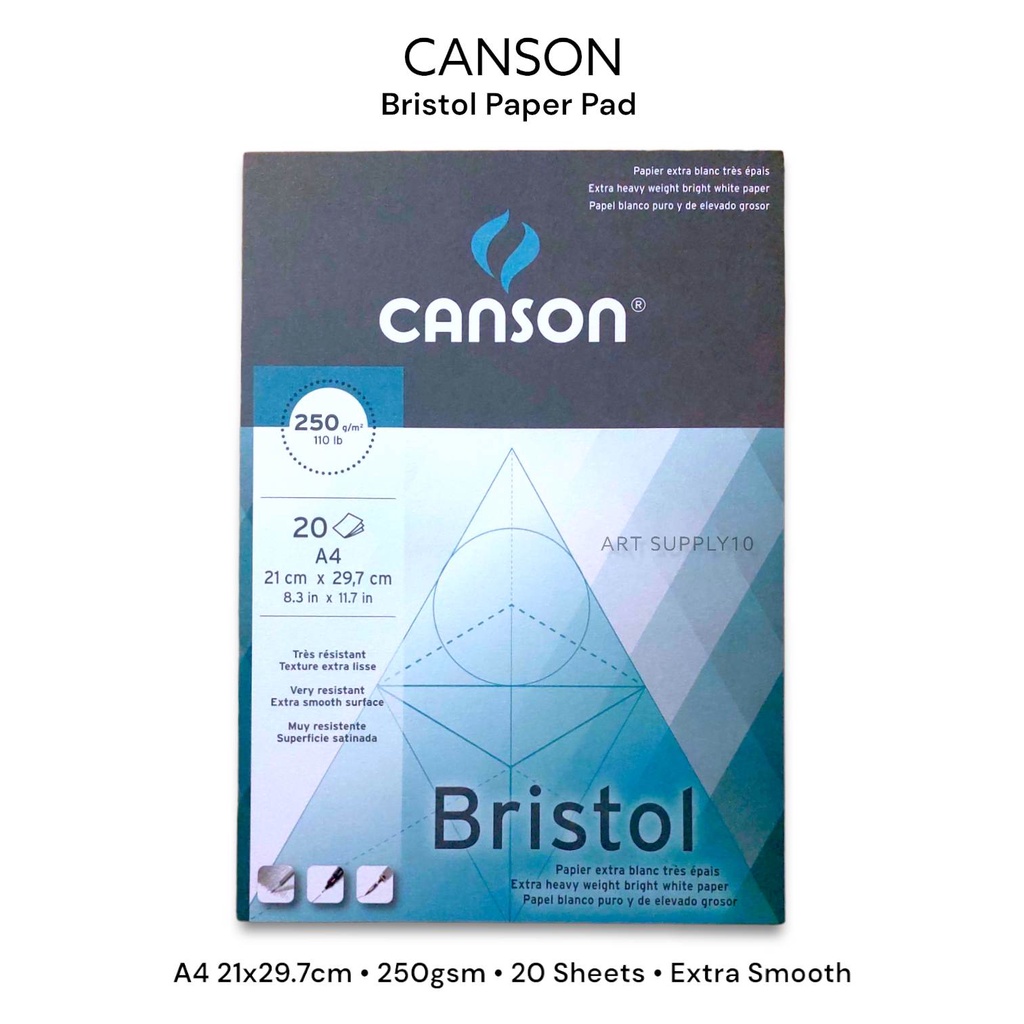 Jual Canson Bristol A4 Paper Pad 250g Extra Smooth Shopee Indonesia