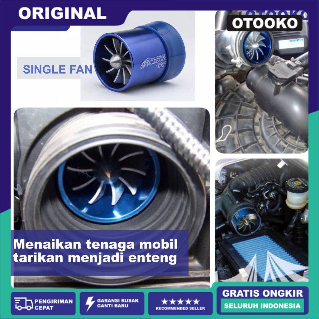 Jual simota turbo ventilator single fan air intake - Kab
