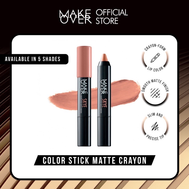 Jual Make Over Color Stick Matte Crayon 26g Lipstick Matte Rijek Kemasan Shopee Indonesia 4017