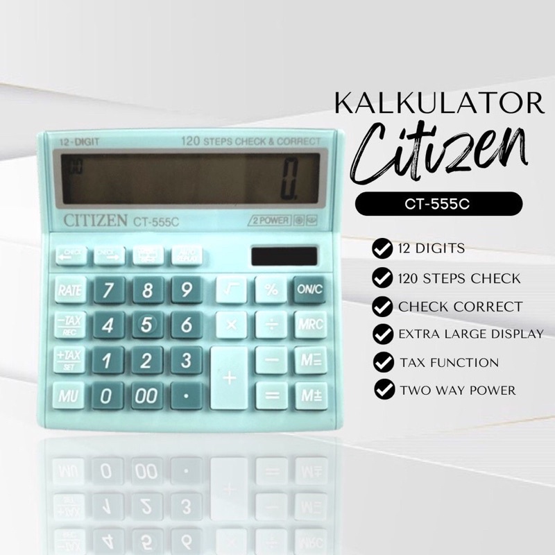 Jual KALKULATOR FANCY WARNA WARNI CALCULATOR CT 555N 555 N 555 C 555 ...