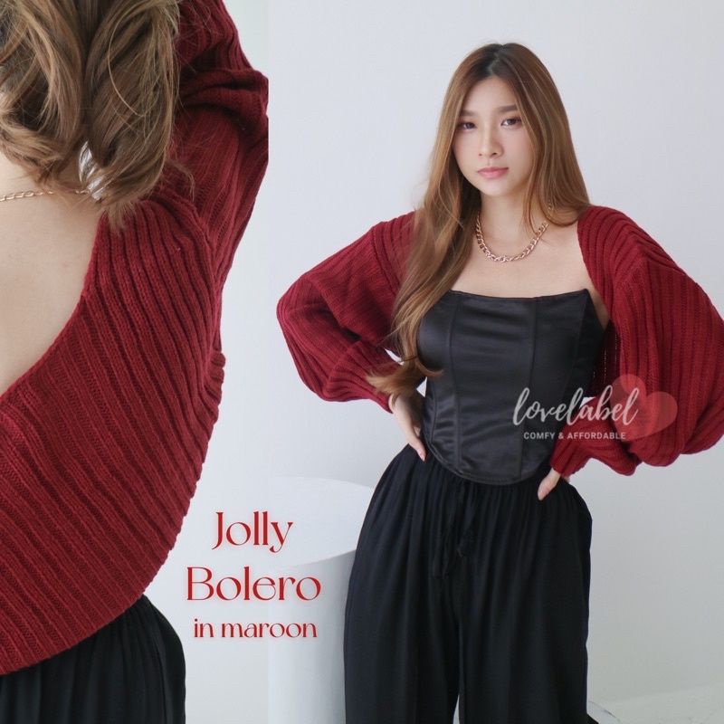 Jual Liam Oversize Crop Cardigan Balero Outer Knit Premium Crop