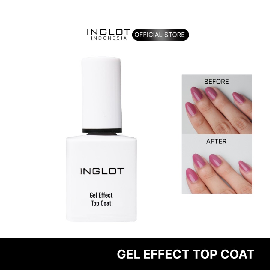 Jual Inglot Gel Effect Top Coat Kutek Halal Clear Gel High Shine