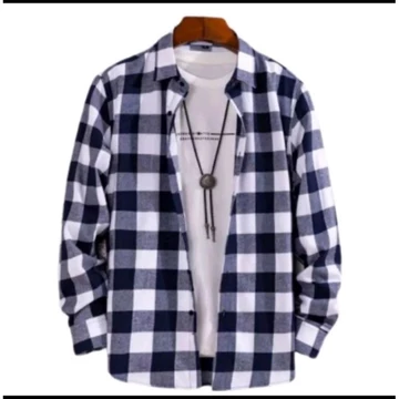 Flannel Lengan Panjang Casual Pria