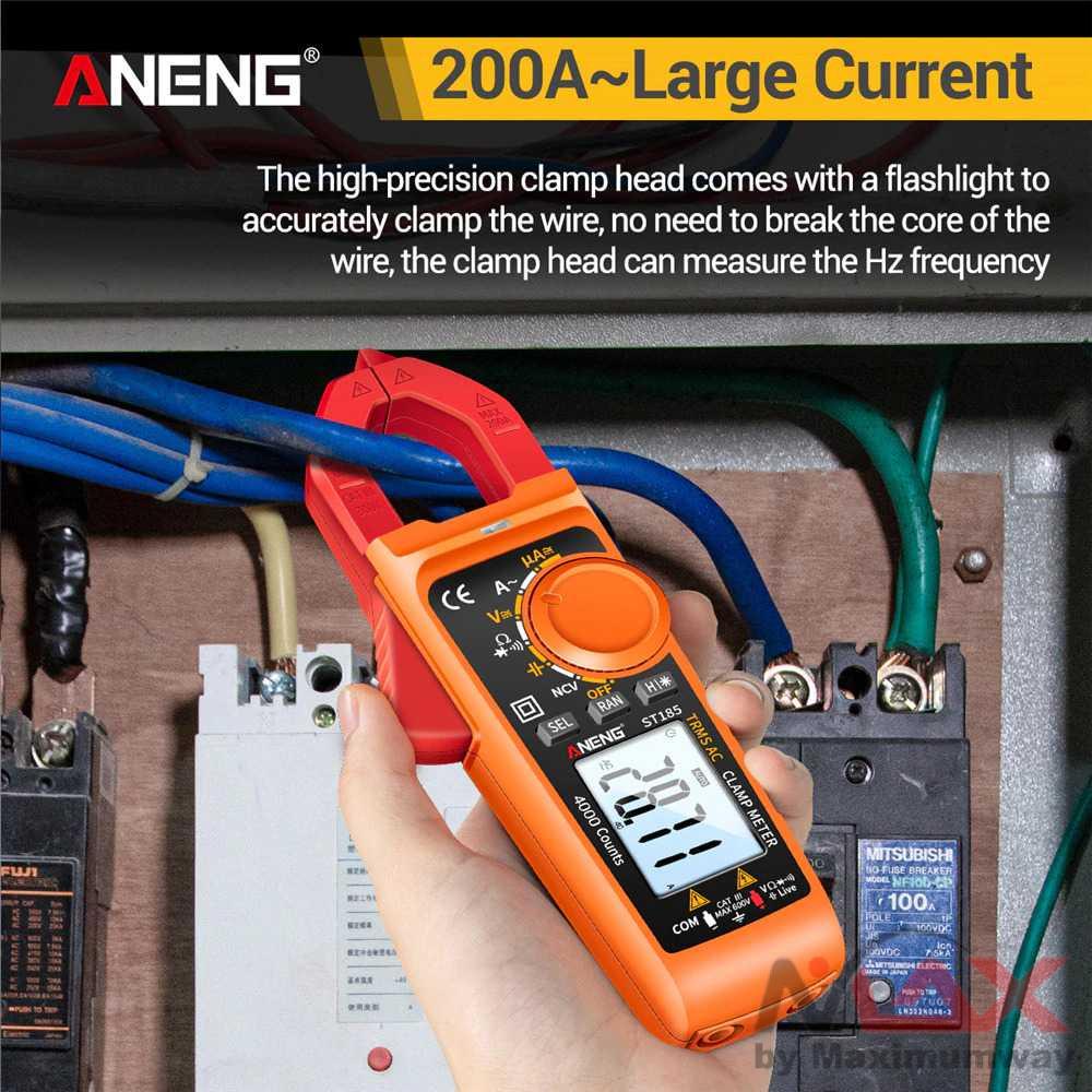 Jual ANENG ST185 Digital Clamp Meter Multimeter 4000 Counts True RMS ...