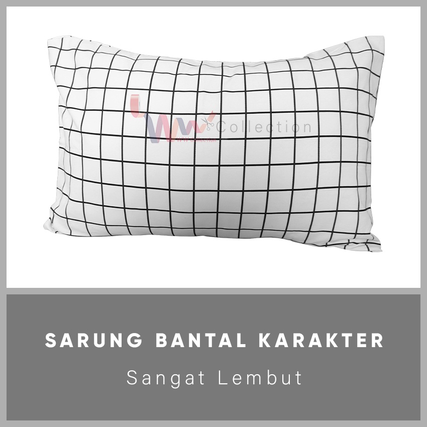 Jual Sarung Bantal Dan Sarung Guling Polos Motif Karakter Motif Kotak ...