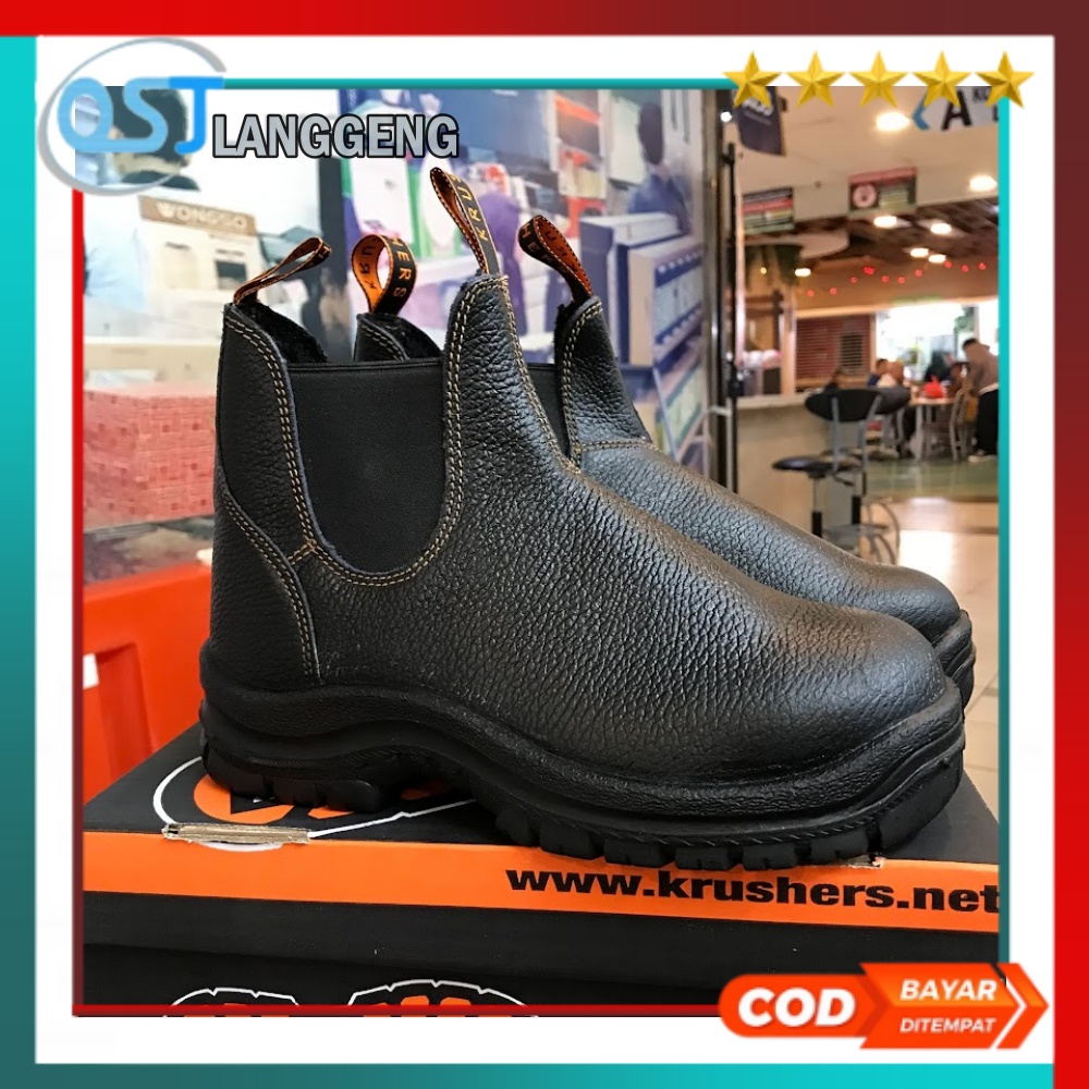 Jual Sepatu Safety Shoes Krushers Nevada Black Krusher Hitam Murah Original Shopee Indonesia