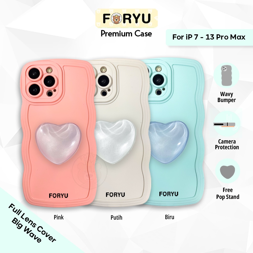 Jual Foryu Soft Case Full Lens Cover Big Wave Silicone Case Wavy Pro ...