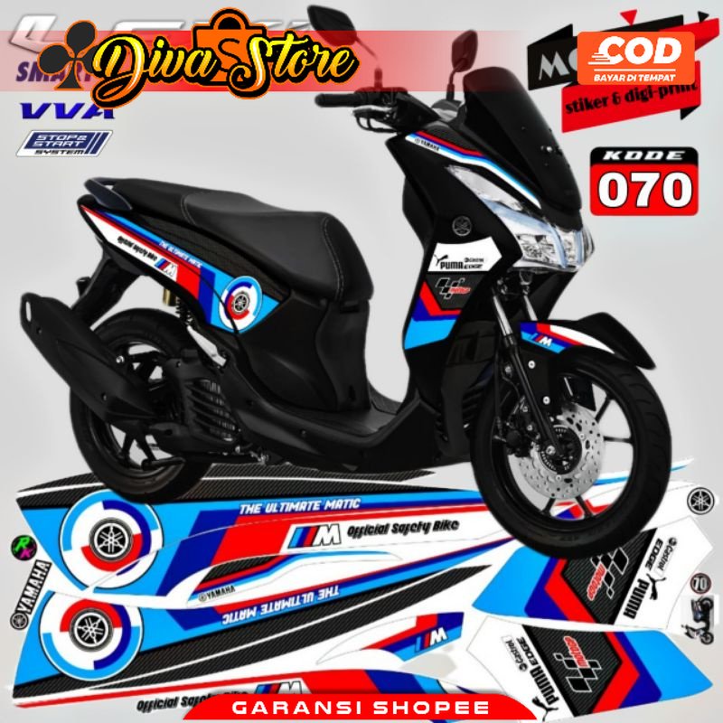 Jual Decal Sticker Striping Variasi Yamaha Lexi Bmw Iim Decal