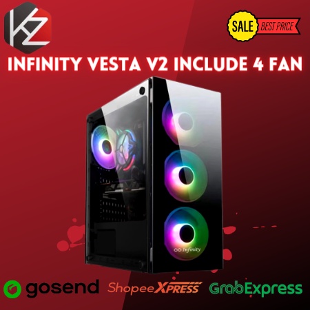 Jual Infinity Vesta V Include Fan Matx Atx Tg Casing Gaming Shopee Indonesia