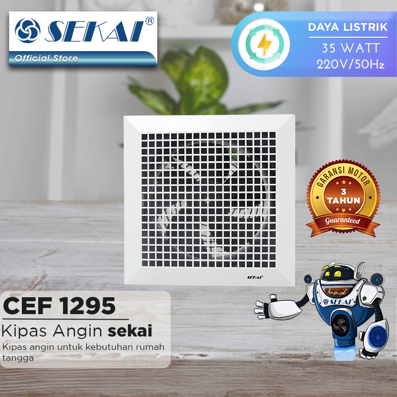 Jual Sekai Exhaust Fan Inch Cef Cm Tipe Langit Langit Kipas Hexos Shopee Indonesia