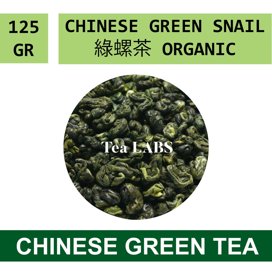 Jual Teh Hijau Chinese Green Tea Organik / Premium Snail Green Tea 125 ...