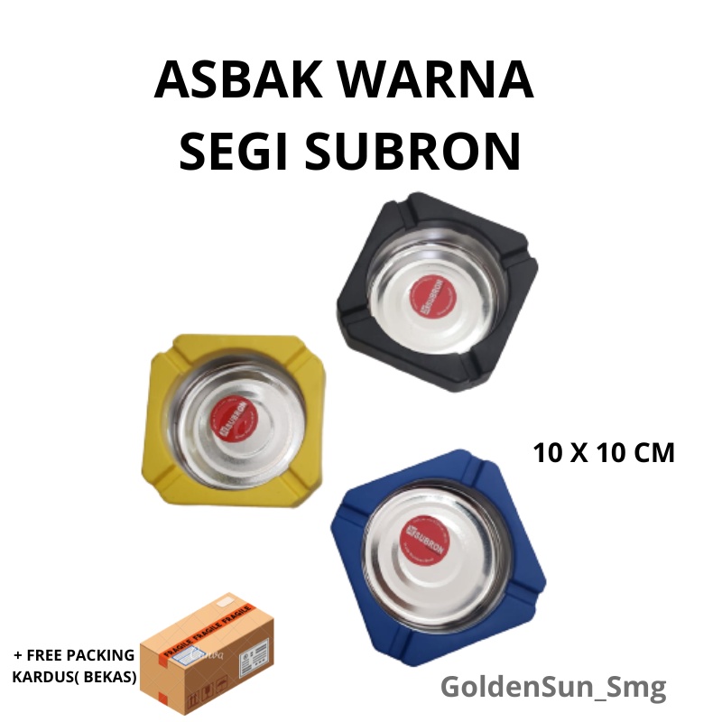 Jual ASBAK WARNA PERSEGI SUBRON ASBAK ROKOK ASBAK STAINLESS Shopee Indonesia