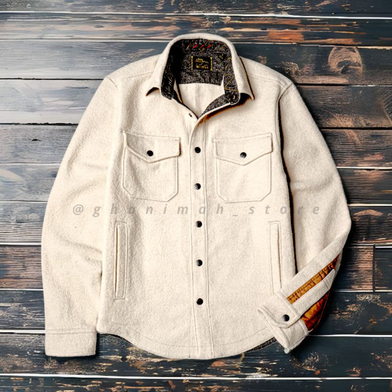 L.L.Bean x 2024 Todd Snyder Wool Shirt Jacket in Cream size XL