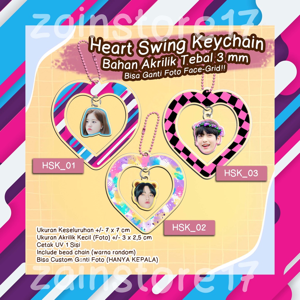 jual-cocok-merch-idola-k-pop-heart-swing-keychain-custom-foto