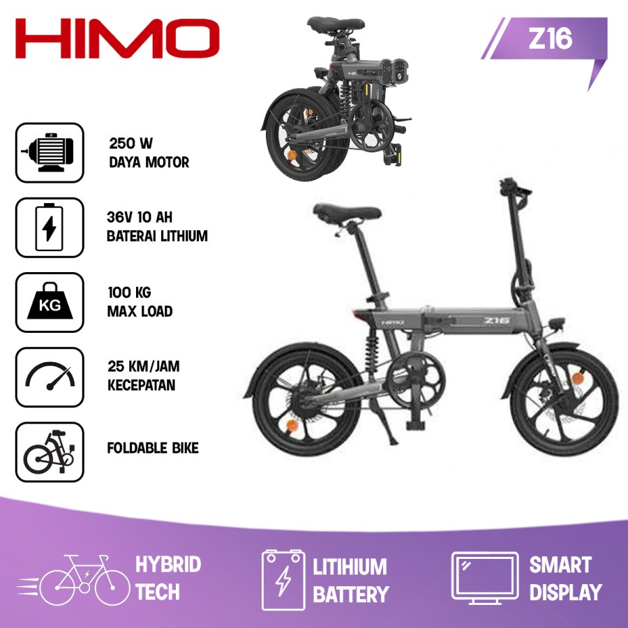 Jual Sepeda Lipat Listrik Smart Moped Electric Bicycle Himo Z W