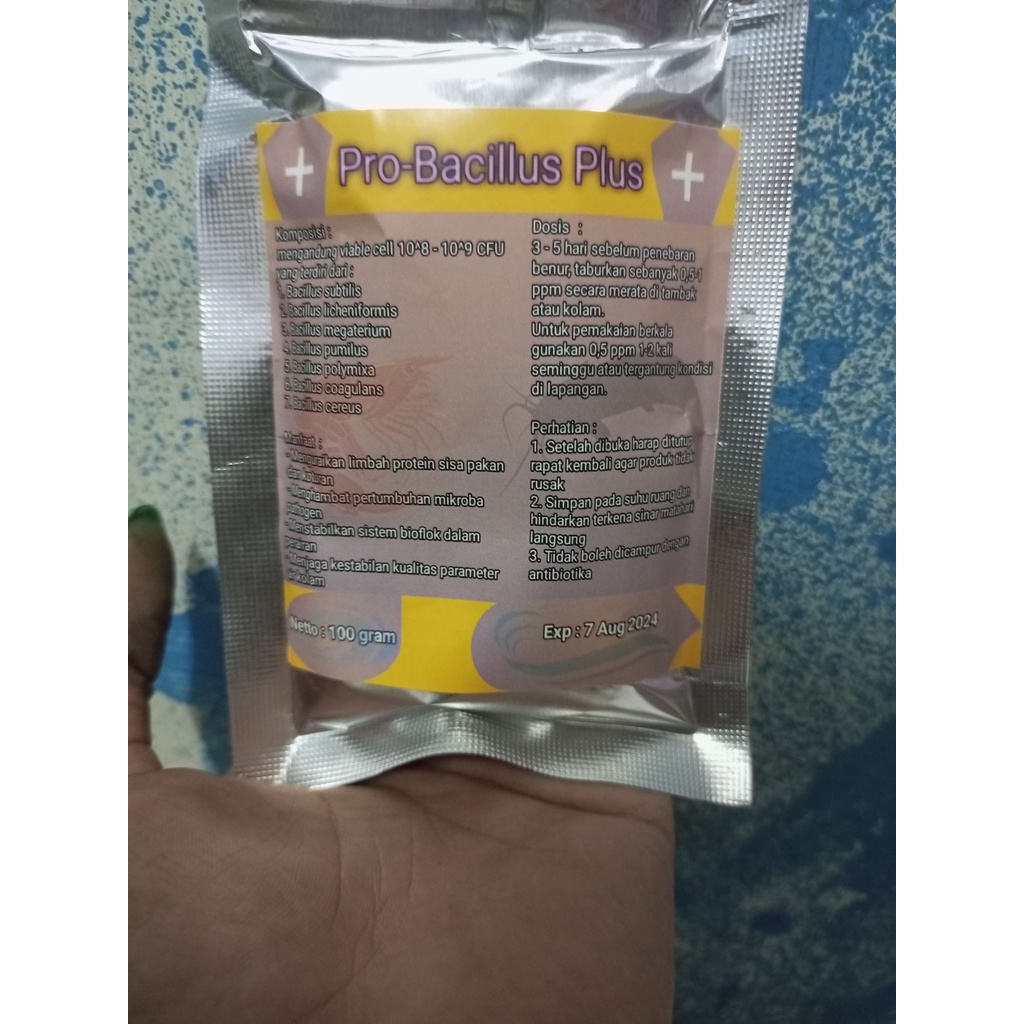 Jual Probiotik bacillus plus 100 gram / bacillus / probiotik bioflok ...