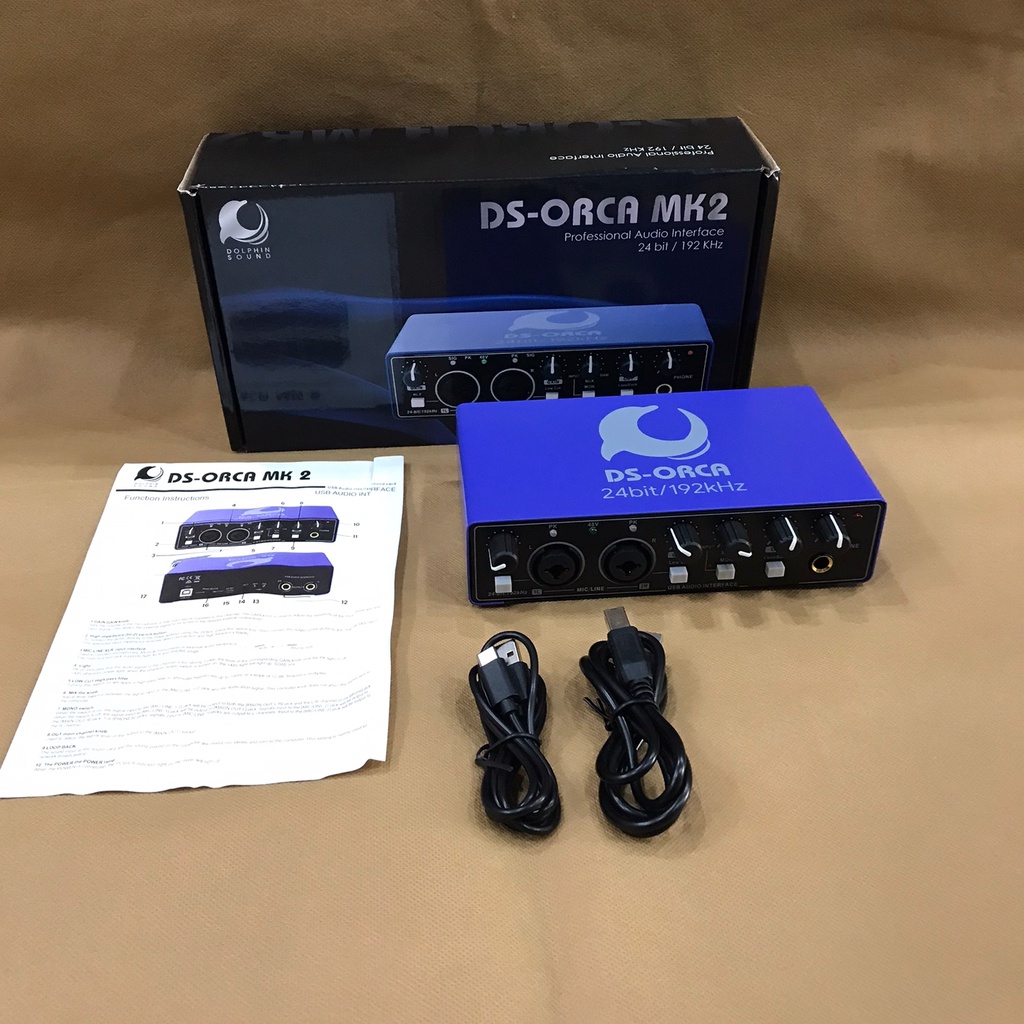 Jual Dolphin Sound DS-ORCA Soundcard USB Audio Interface Recording ...