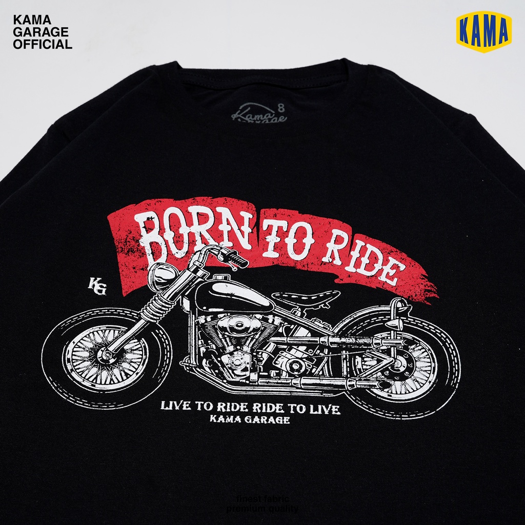 Jual KAMA GARAGE Born to Ride Baju Kaos Anak Lengan Panjang Unisex ...